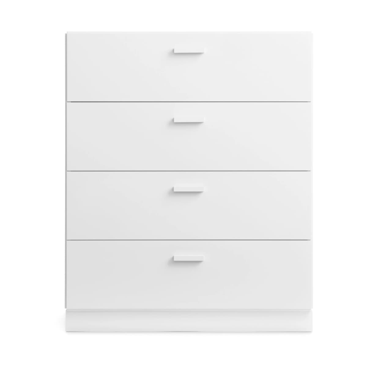 Relief kommode bred med sokkel 82x92,2 cm hvit