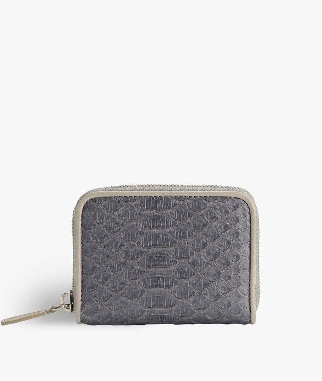 Zip Wallet Python Dark Grey
