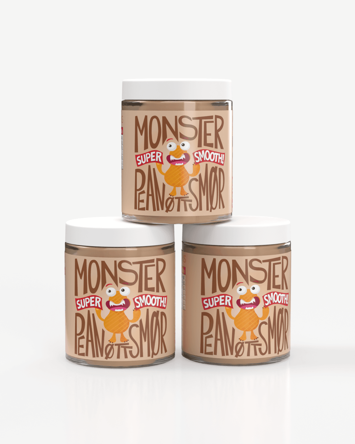 Monster Pure Peanut Butter – Smooth 3x1kg - TREPAKNING
