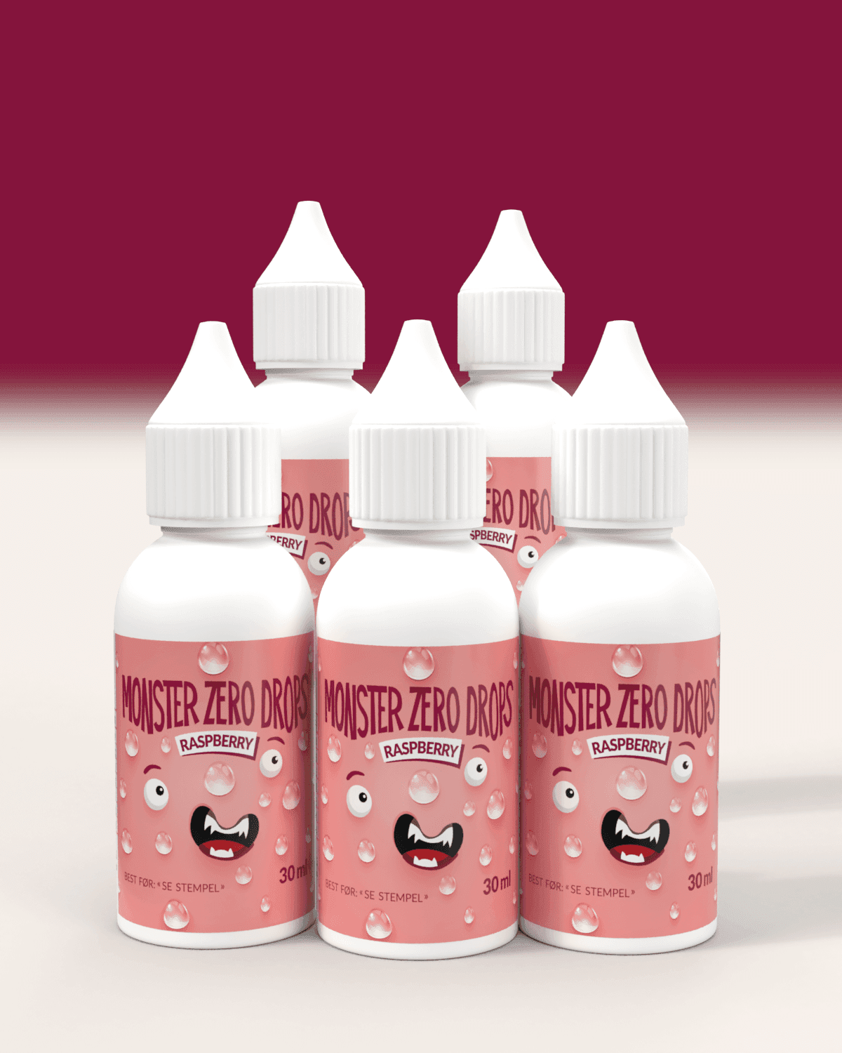 Monster Lavkarbo Zero Drops - Raspberry - FEMPAKNING