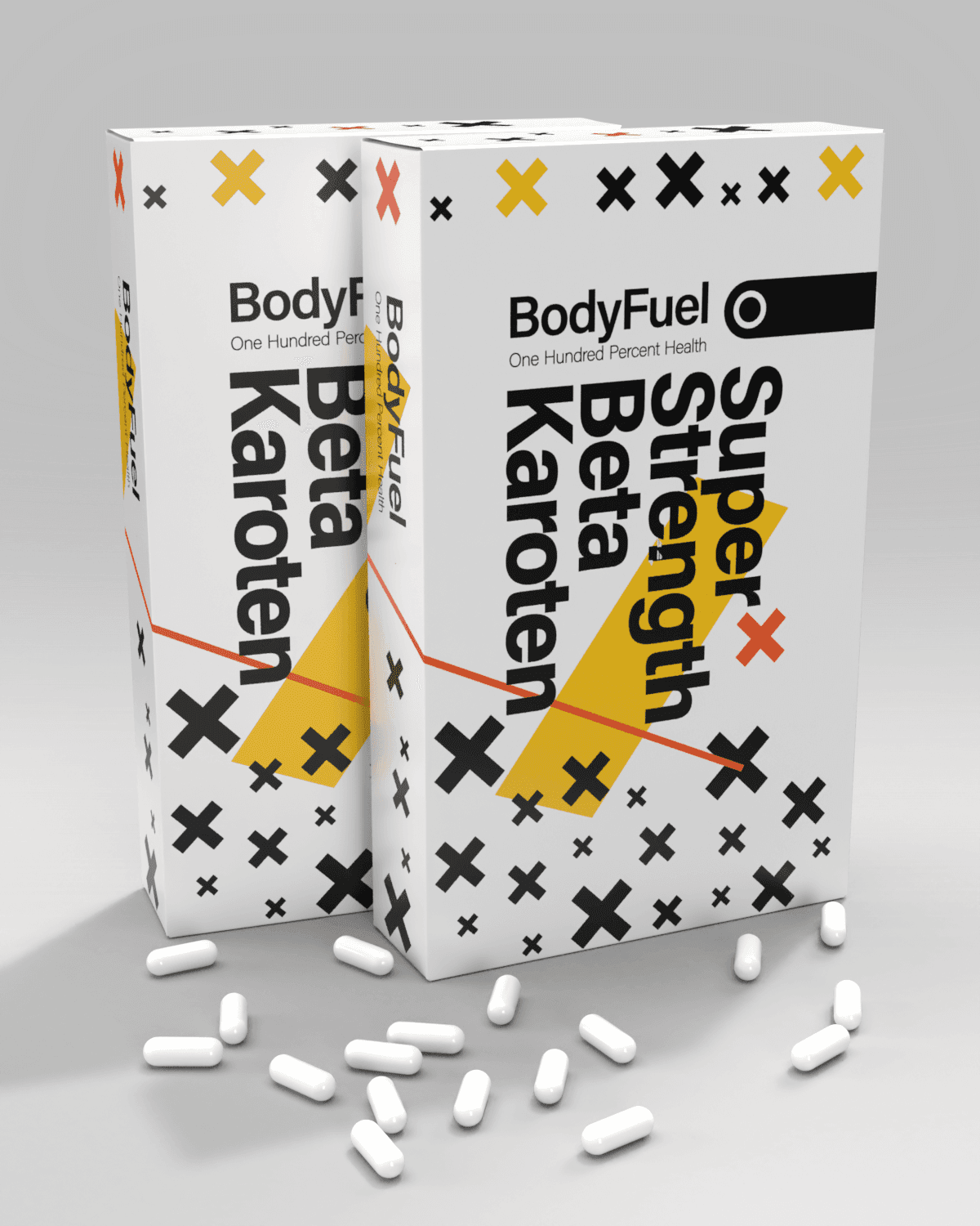 BodyFuel Høydosert Betakaroten Gull 2x60x15mg