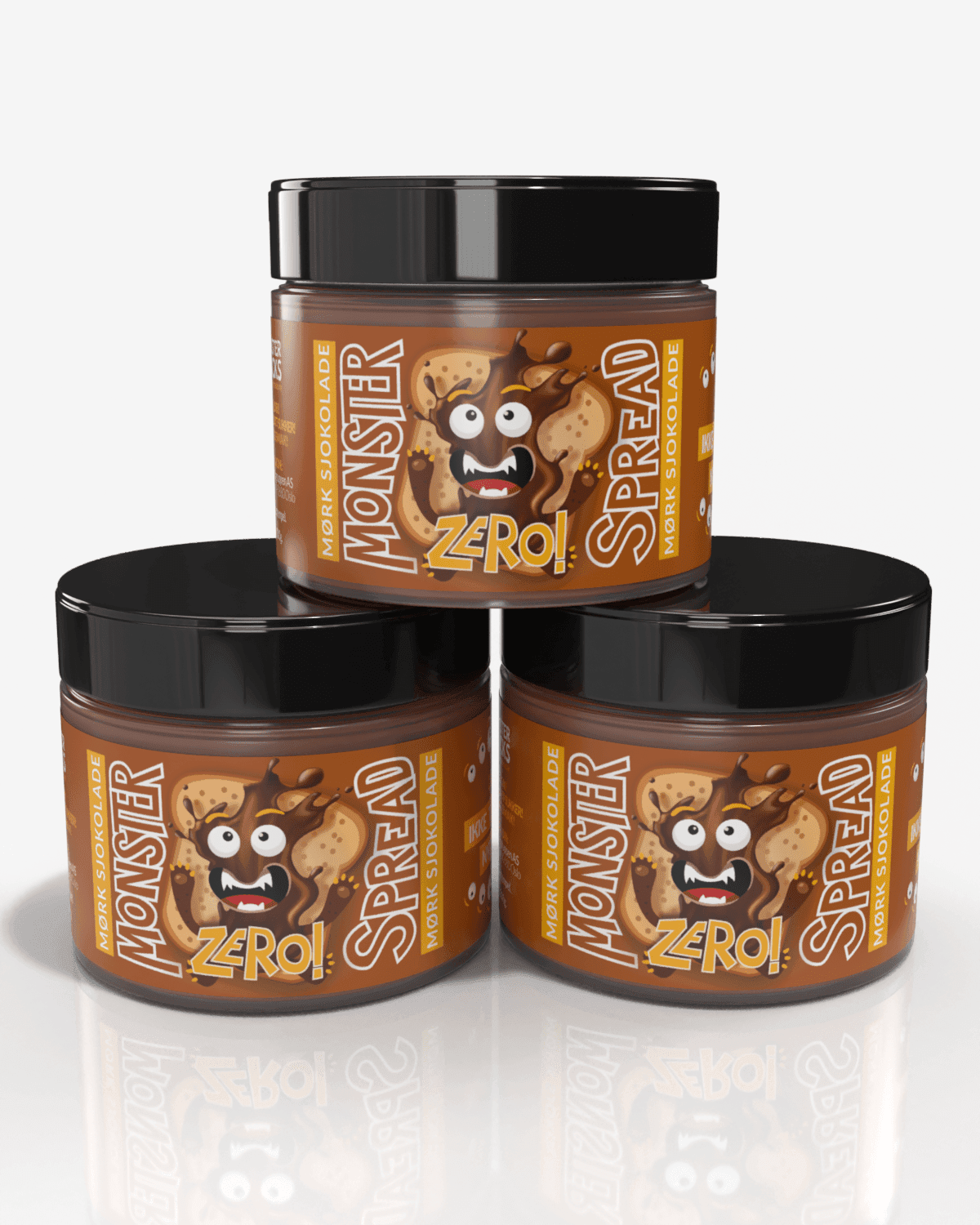 3x Monster Zero Spread - Dark Chocolate 300g