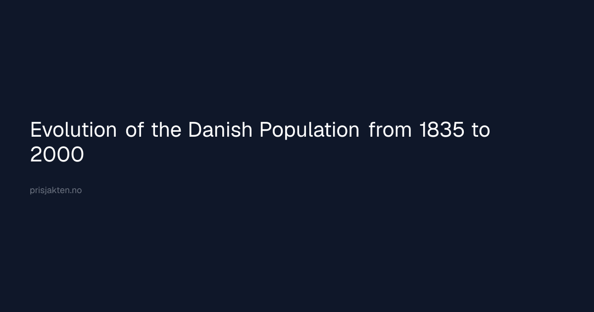 Evolution of the Danish Population from 1835 to 2000 | Prisjakten.no